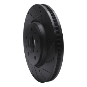 Cadillac STS Brake Rotor (1) - Front Right - R1 Concepts - Drilled & Slotted - Black - `03-`08